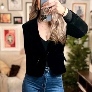 WD.NY Black Velvet Women's Blazer